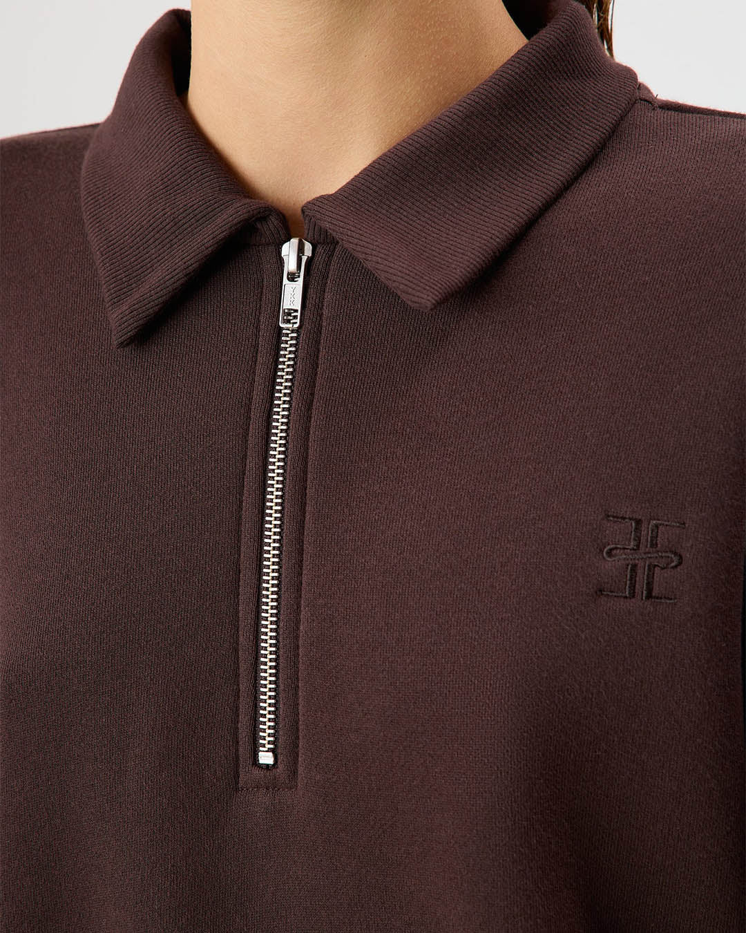 Eterne Zip up Polo Sweatshirt