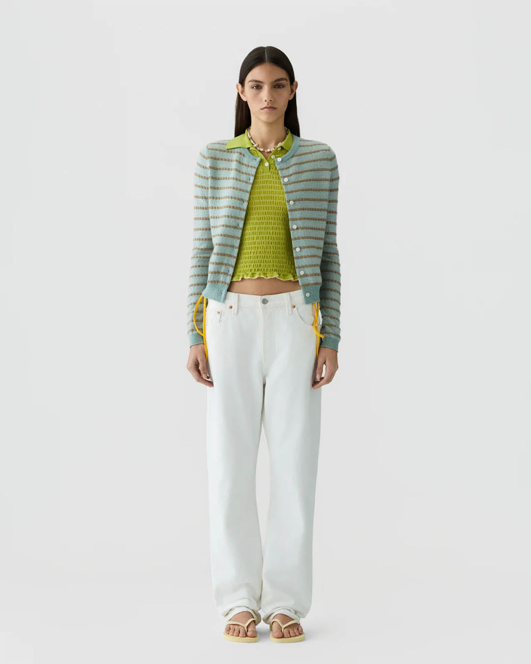 Guest In Residence Pebble Stripe Jane Cardigan