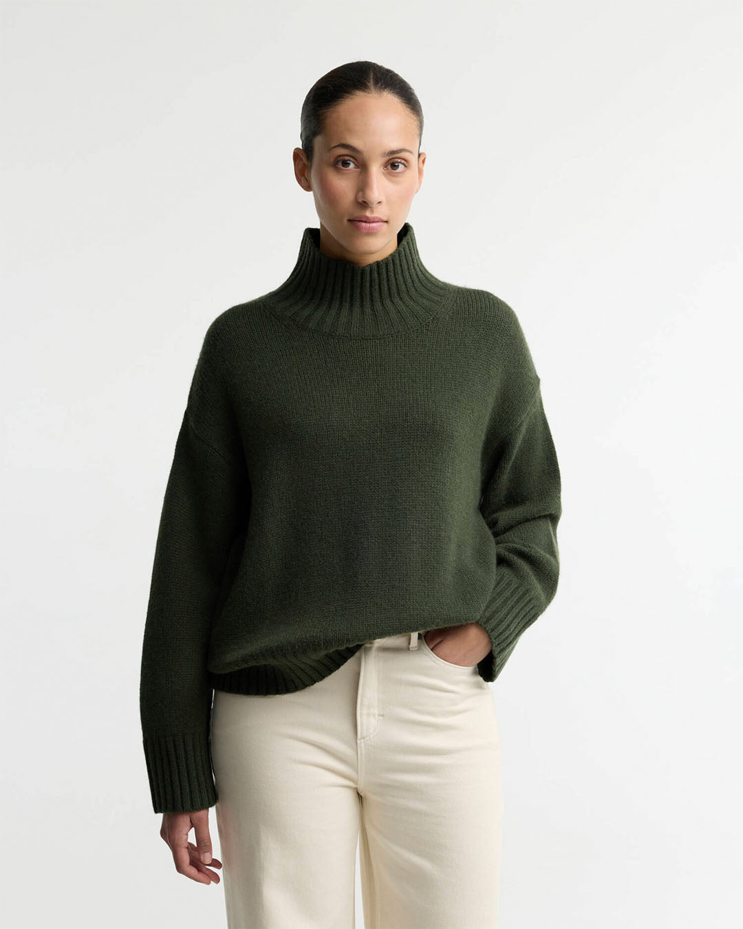 Barbour Woodhouse Cashmere-Blend Funnel Neck Jumper