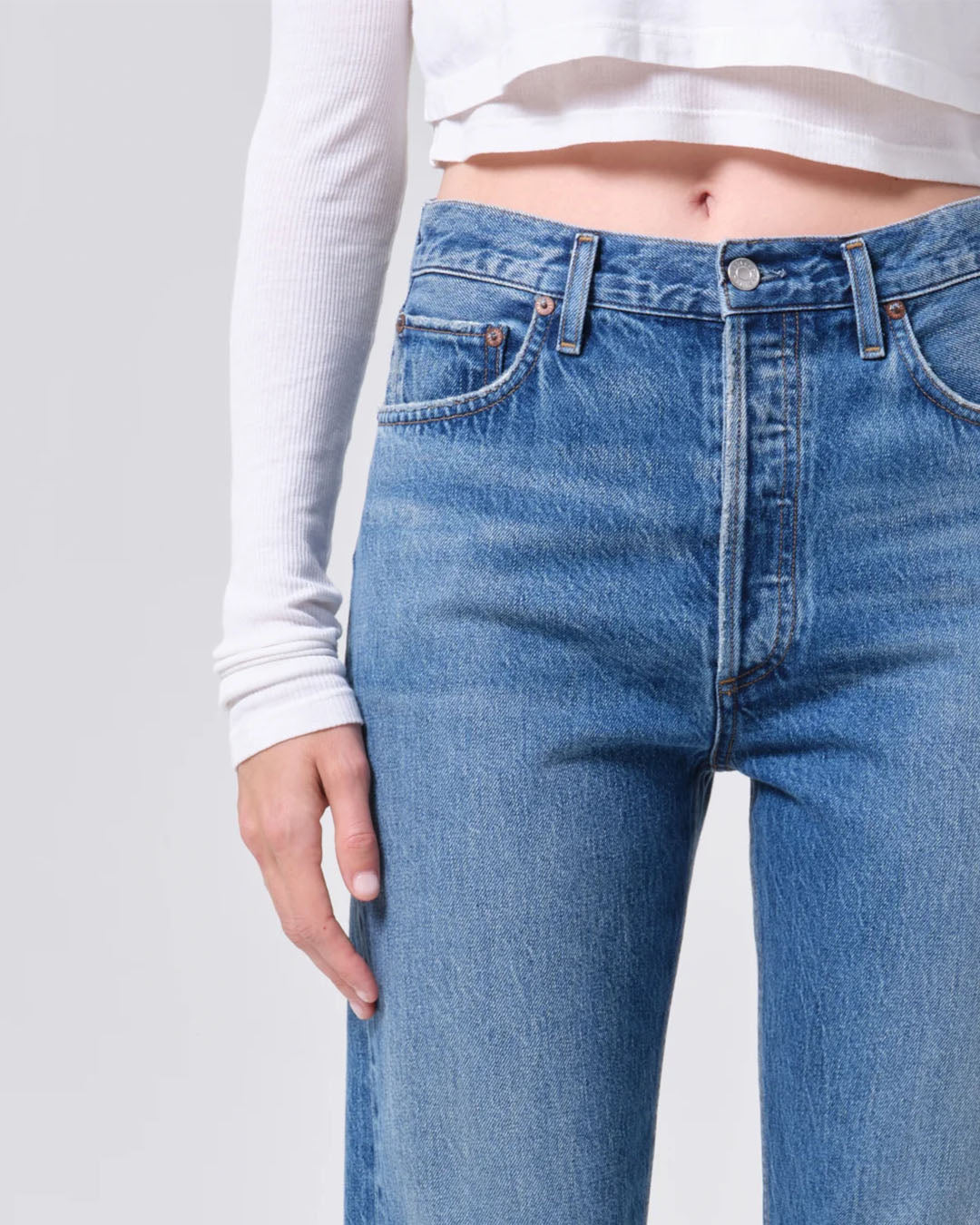 Agolde 90's Pinch Waist High Rise Straight (Weightless)