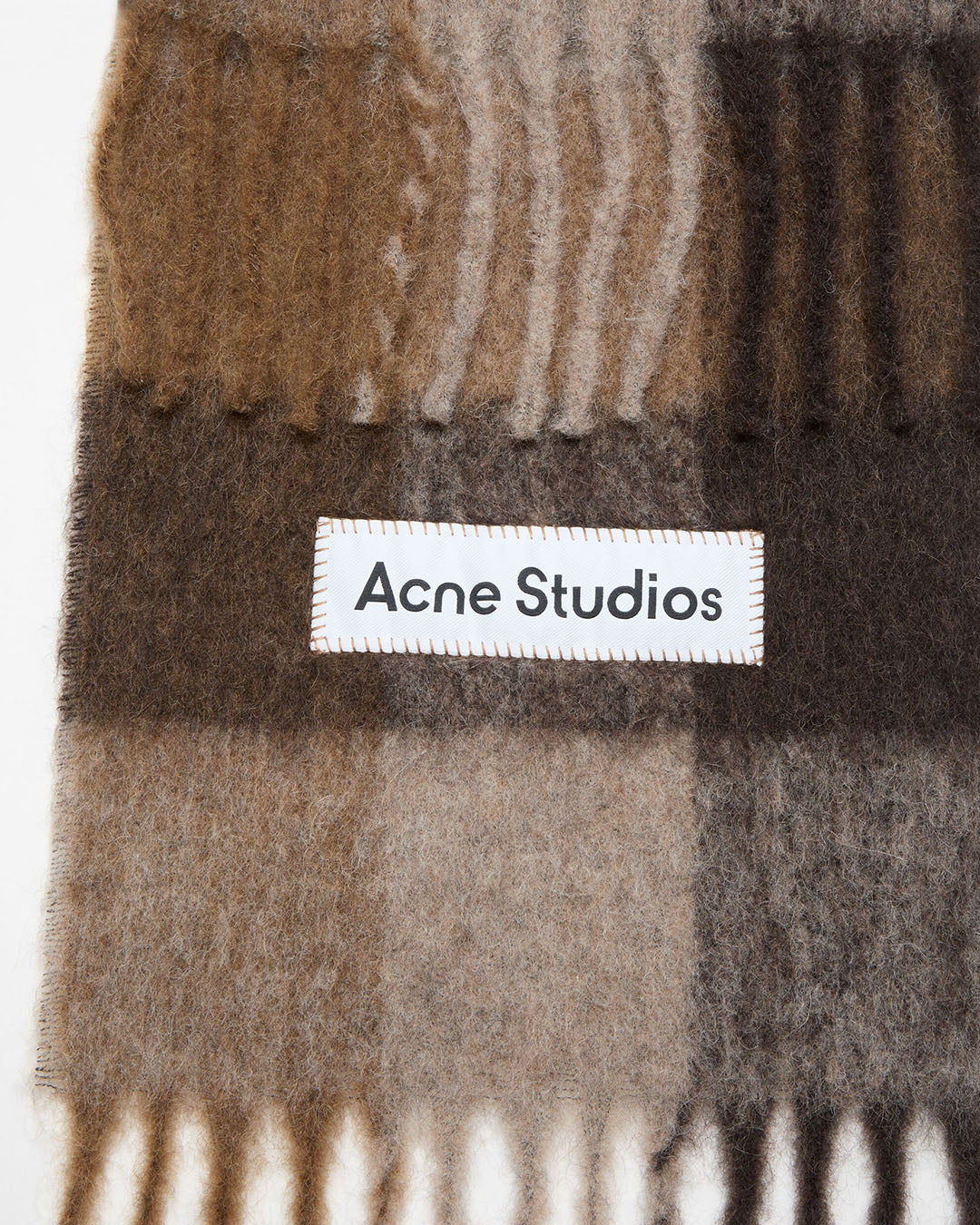 Acne Studios Check Fringe Scarf