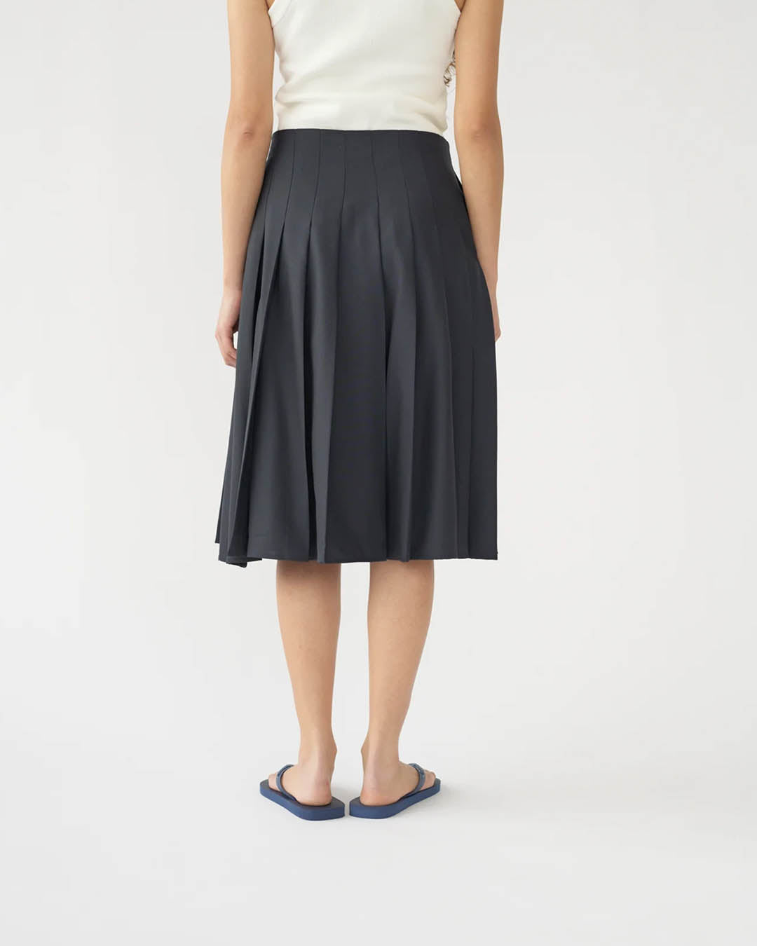 AF Agger Tropical Wool Pleated Skirt
