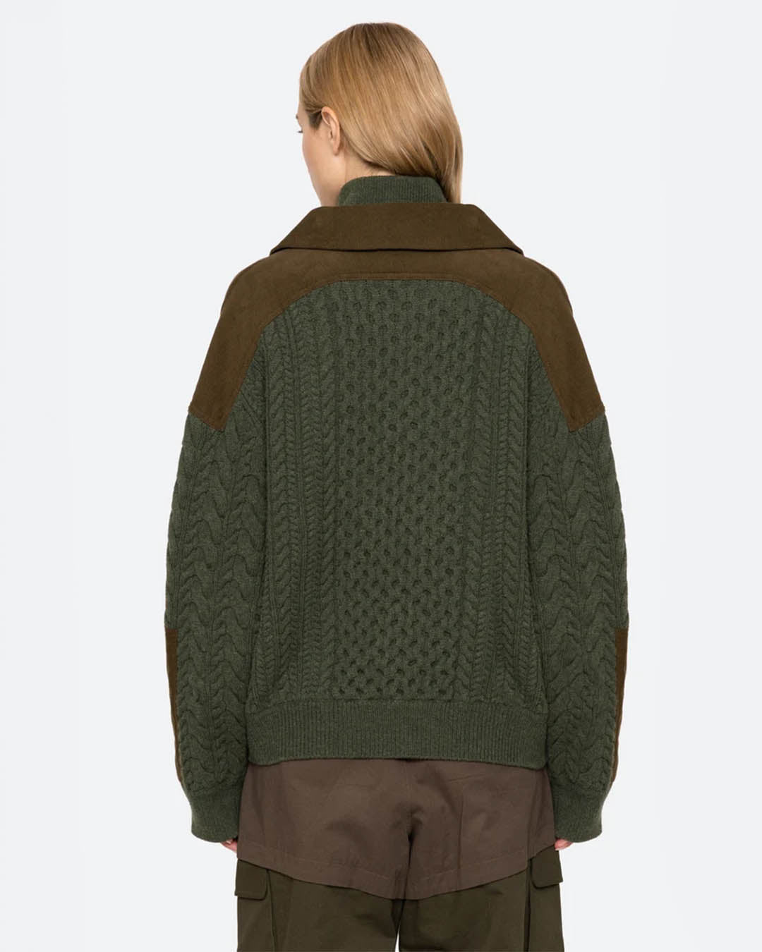 Sea New York Allen Cable Half Zip Layer Sweather