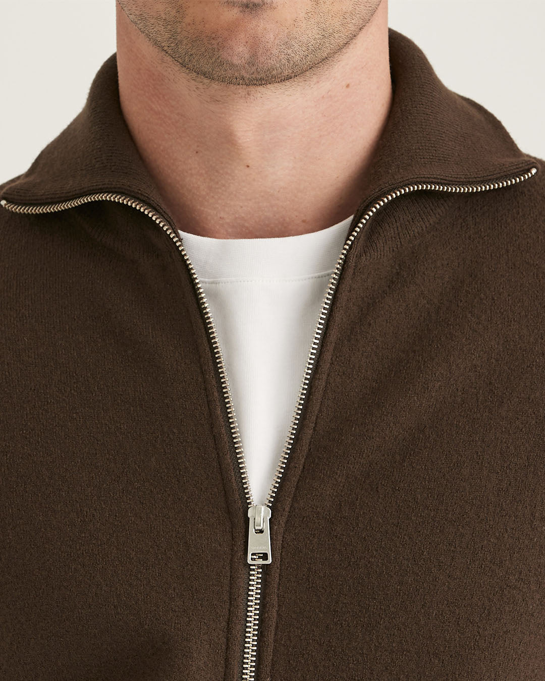 Morris York Knitted Zip Jacket