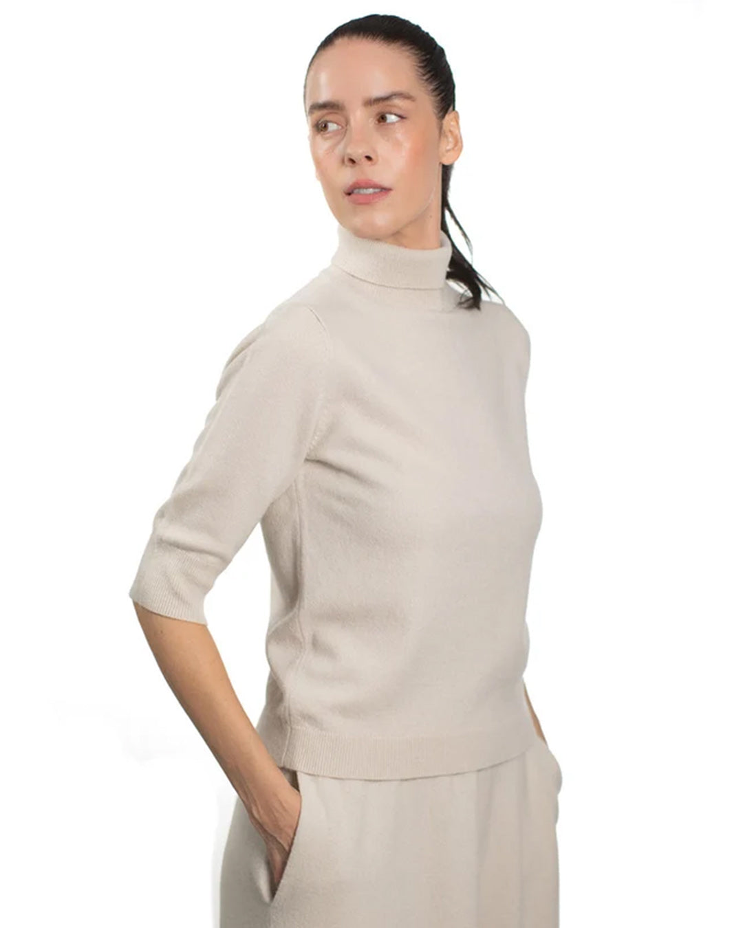 Mawei Slim Short Sleeve Turtleneck