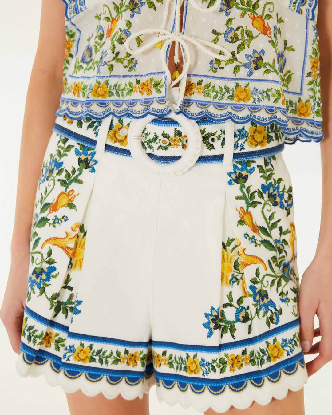 Farm Rio Emily Floral Tapestry Shorts