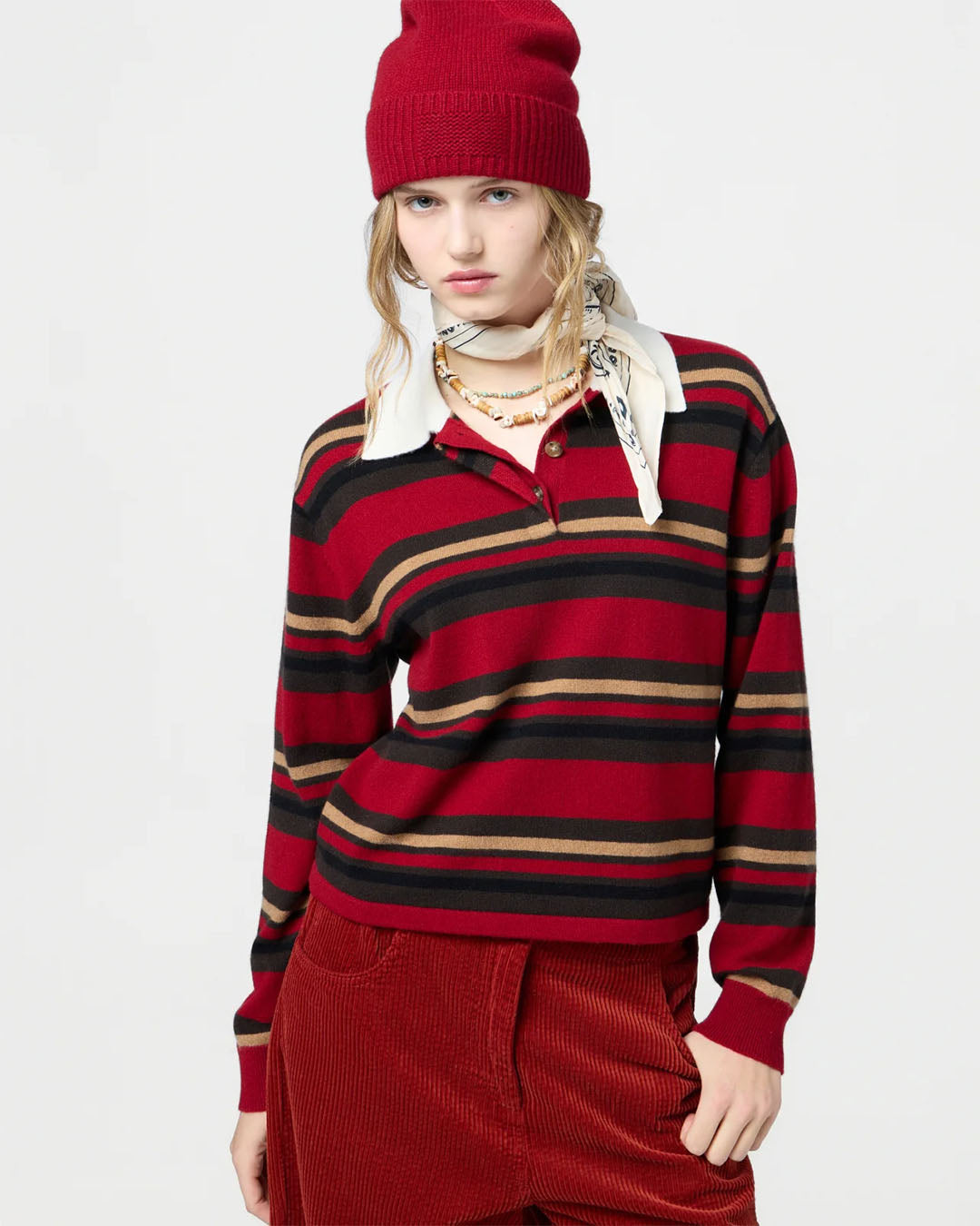 Guest In Residence Cropped Stripe Rugby