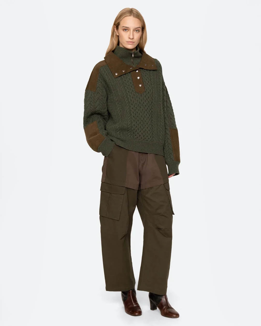 Sea New York Allen Cable Half Zip Layer Sweather