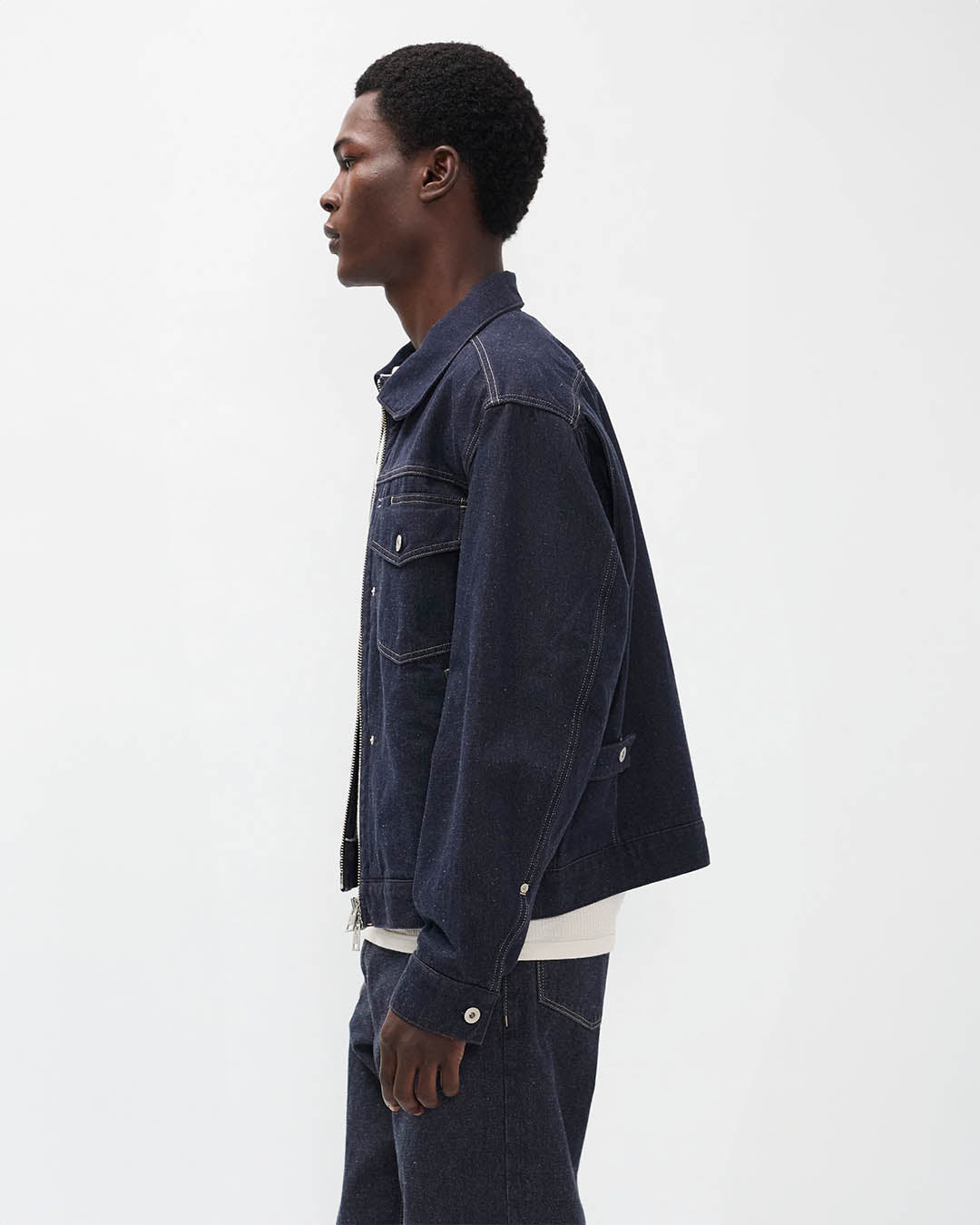Norse Projects Svendborg broken twill cotton linen denim jacket