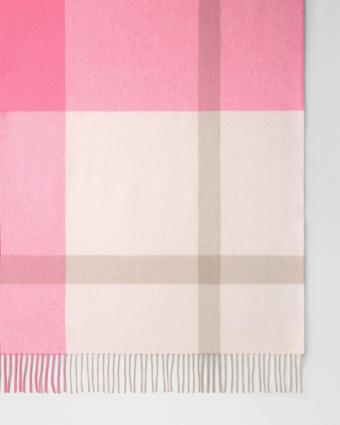 Mulberry Large Check Merino Wool Scarf