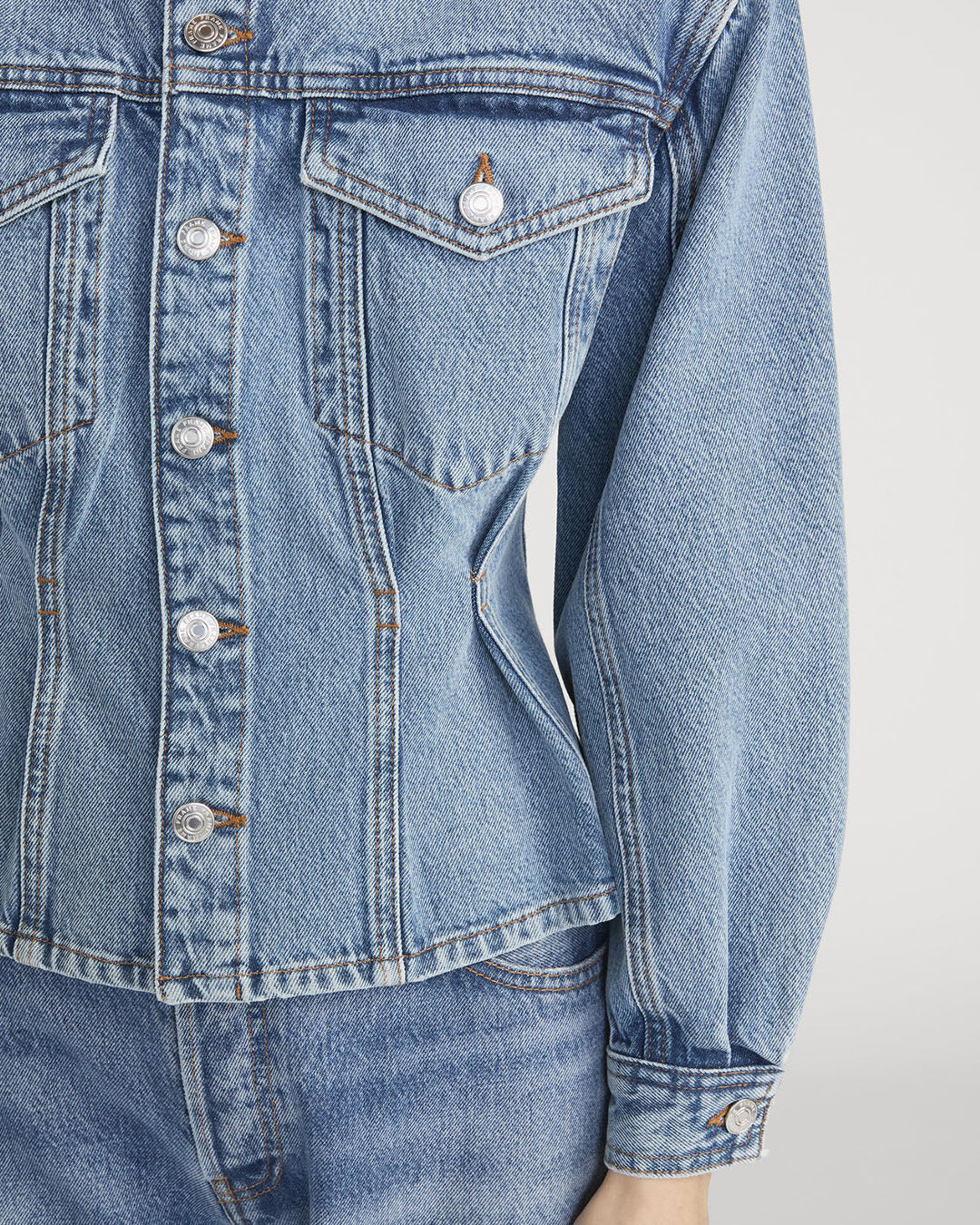 Frame The Nipped Collarless Jacket