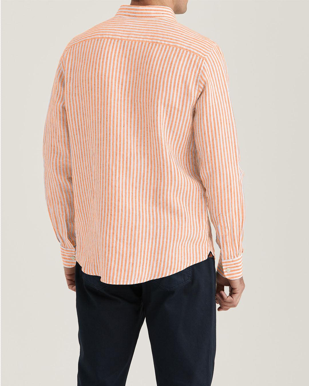 Morris Douglas Linen Stripe Shirt