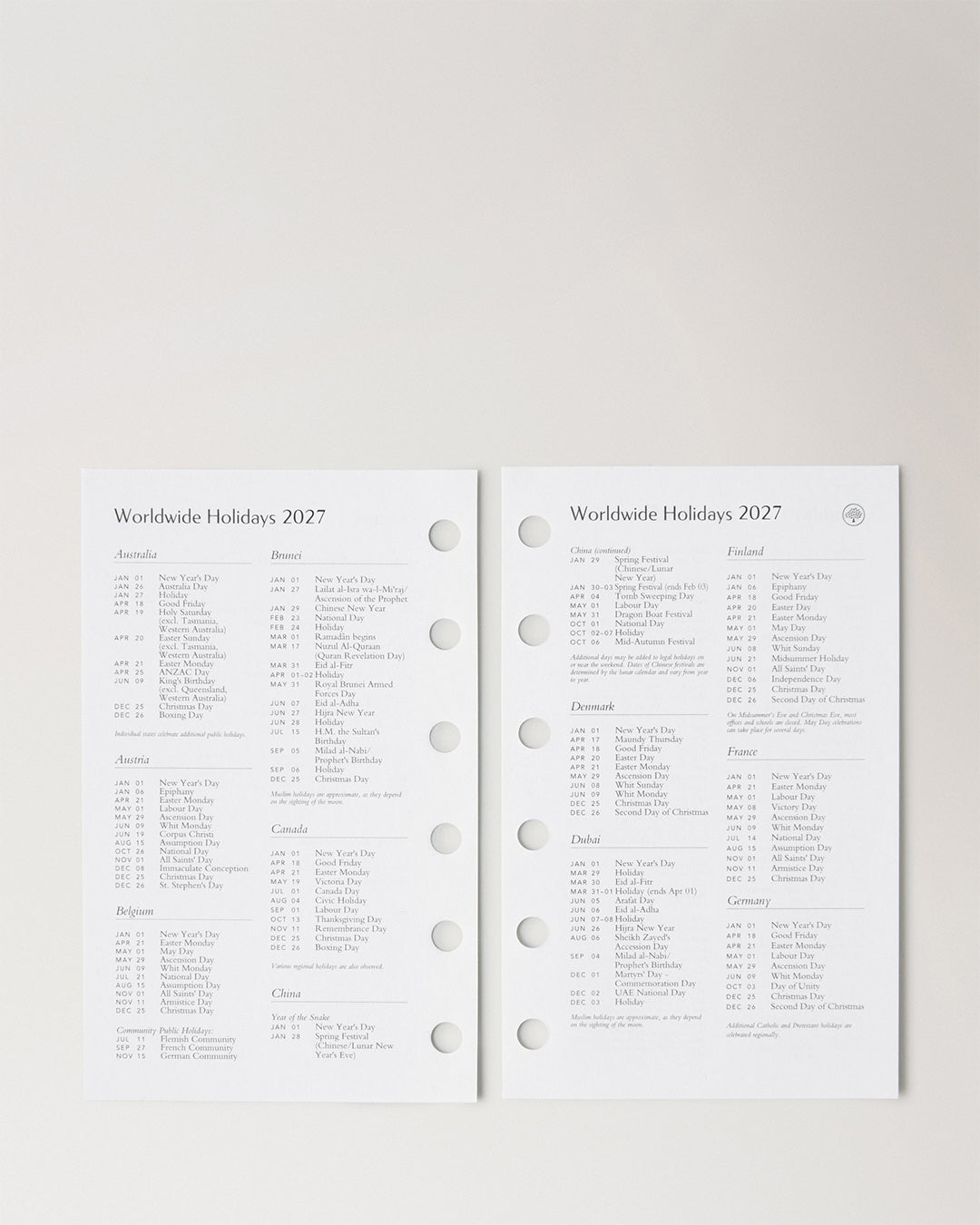 Mulberry 2027 Pocket Book Diary Insert