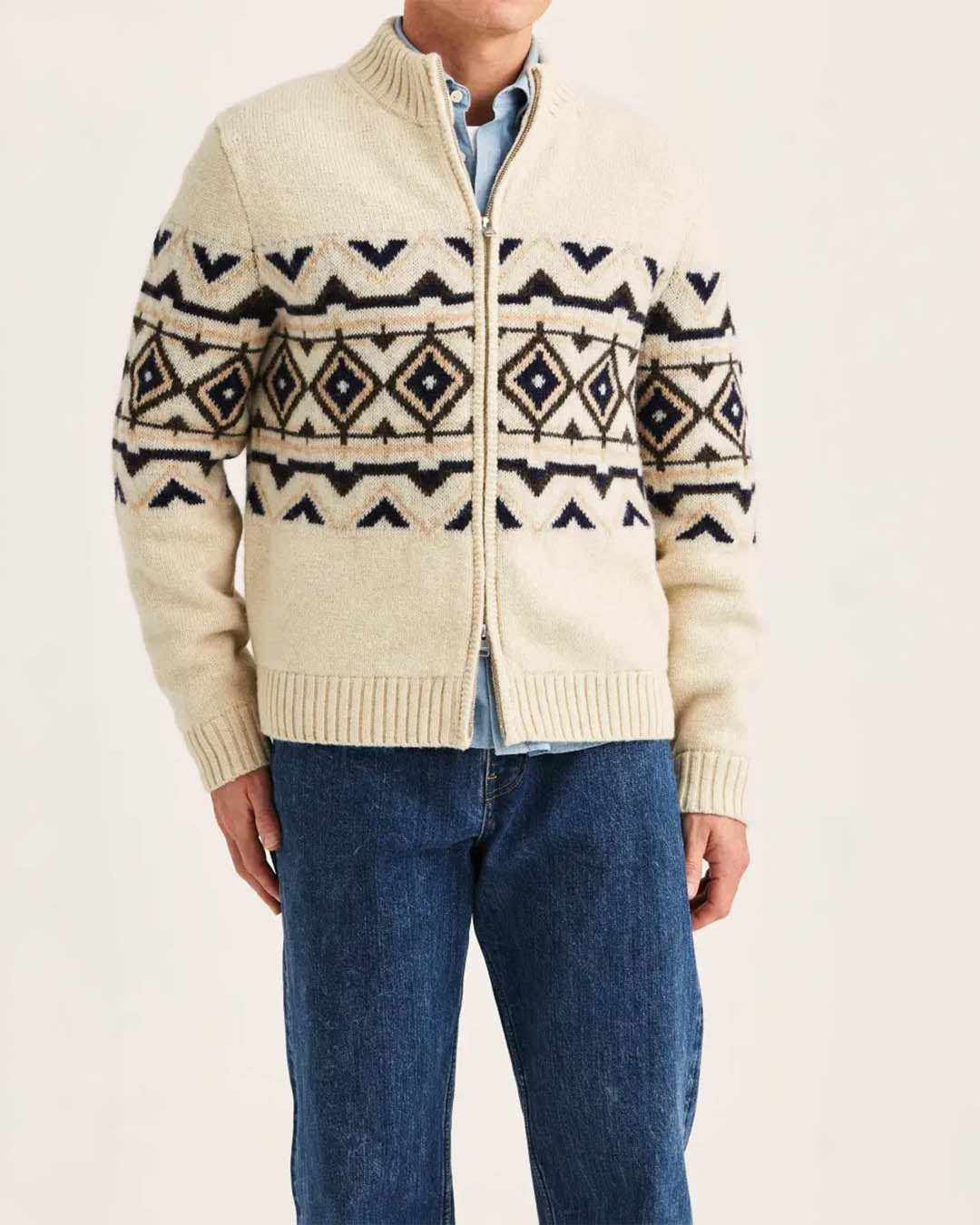 Morris Hadley Zip Cardigan