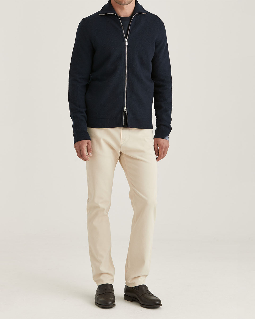 Morris York Knitted Zip Jacket