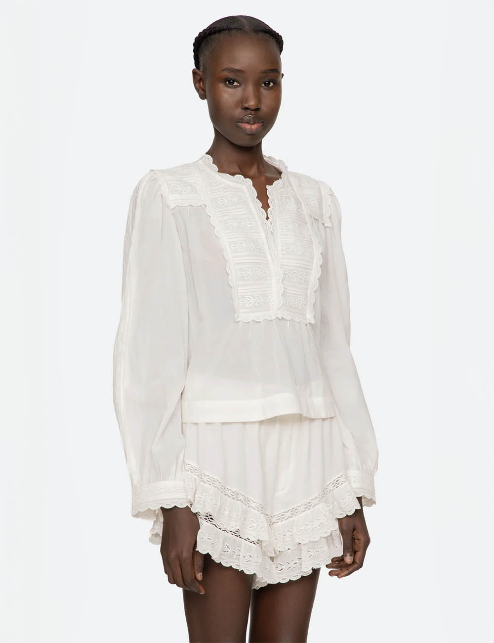 Sea New York Eliza Solid L/SLV Top