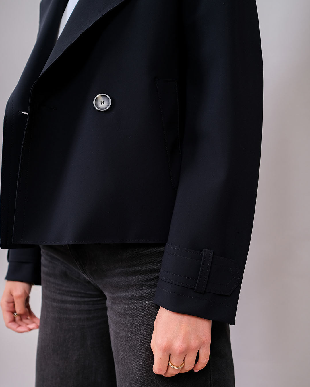 Harris Wharf Cropped Peacoat