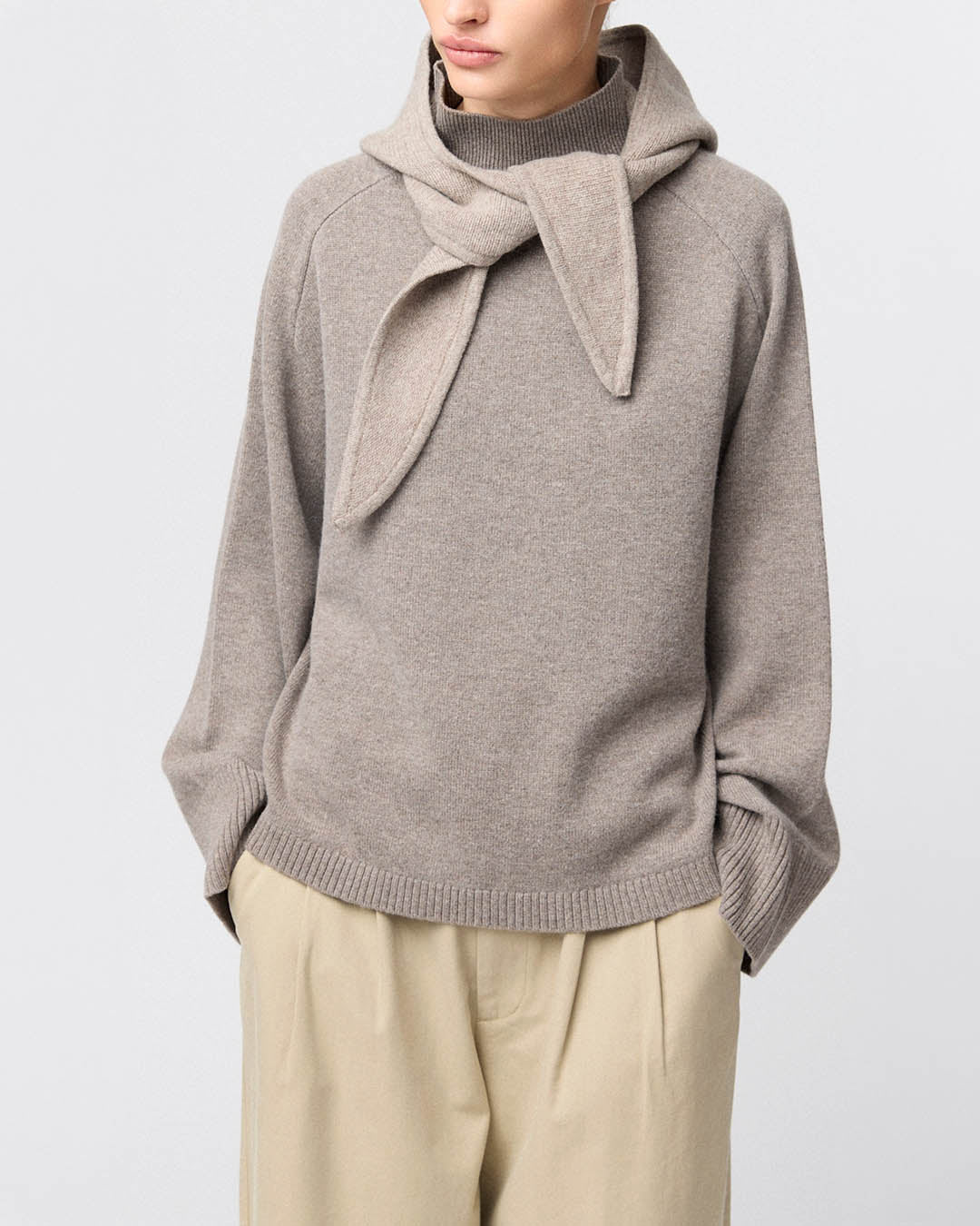 FWSS Tie Up Knitted Hood