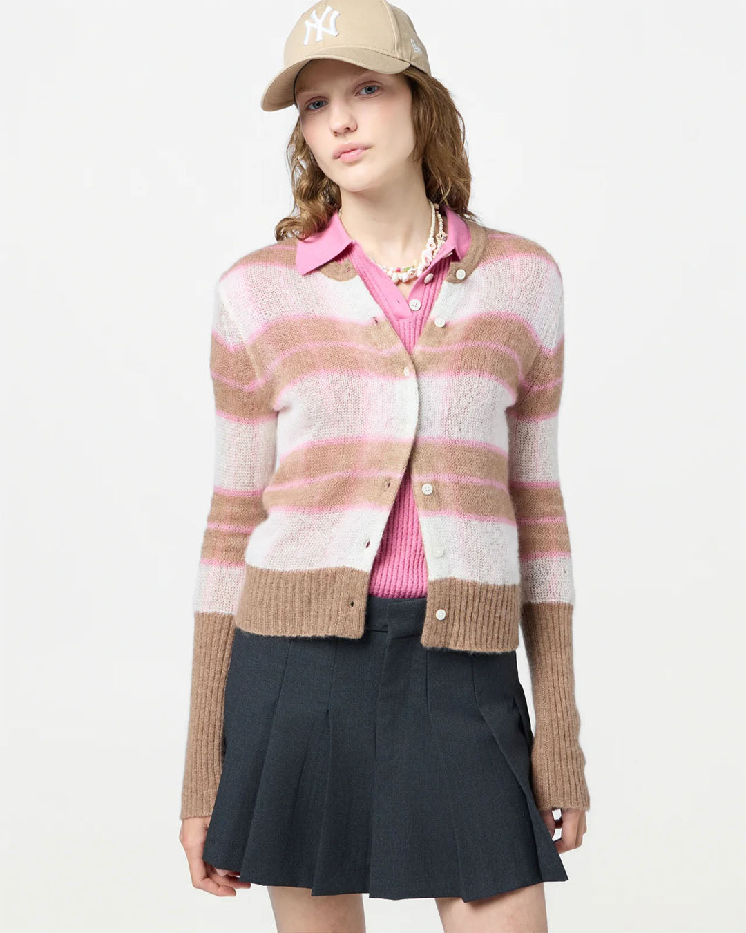 Guest In Residence Shadow Plaid Cardigan
