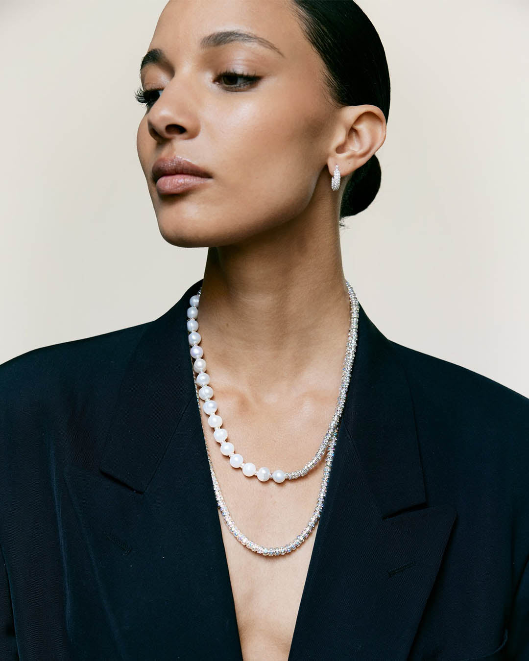 Pearl Octopuss.Y Tiny Diamond Hoops