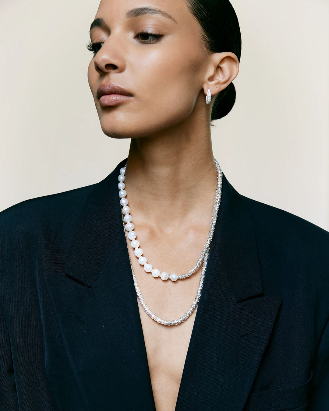 Pearl Octopuss.Y Skinny Diamond Necklace