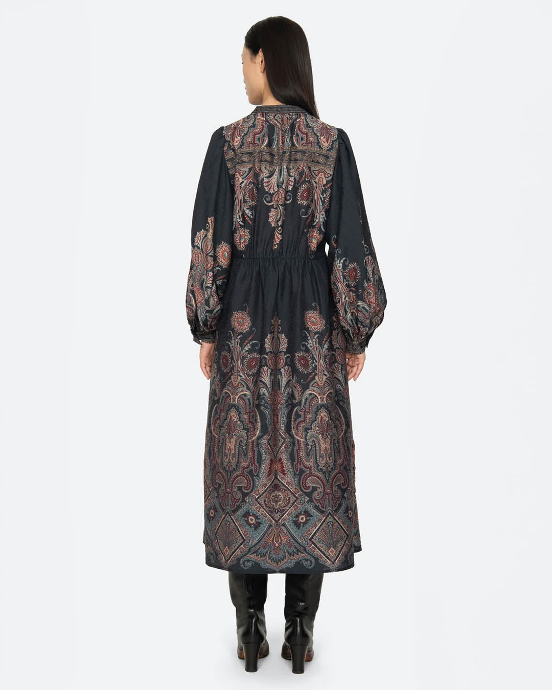 Sea New York Hyacinth Print L/SLV Midi Dress