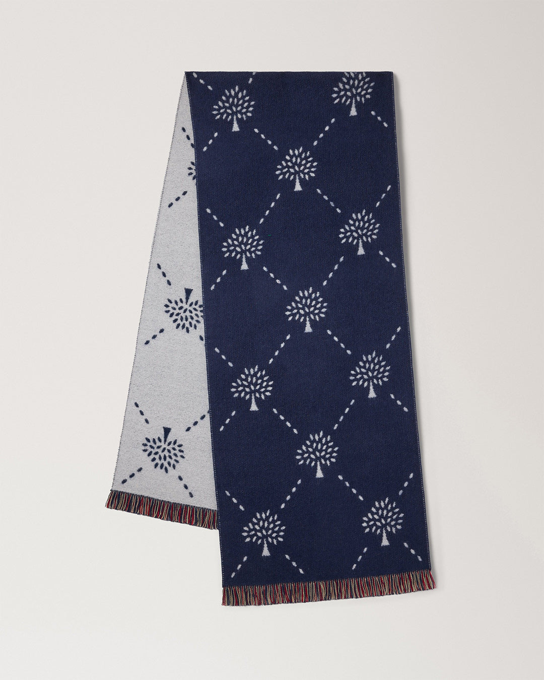 Mulberry Diamond Tree Jacquard Scarf