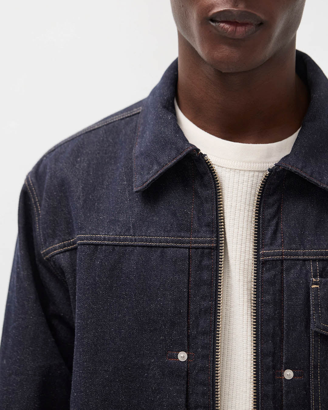 Norse Projects Svendborg broken twill cotton linen denim jacket