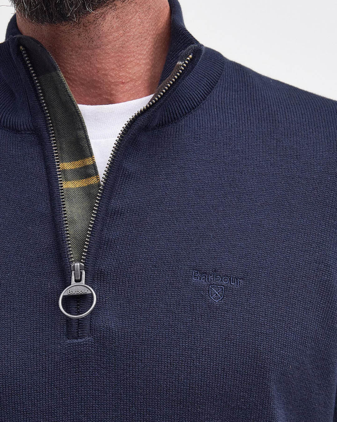 Barbour Cotton Half Zip Knitted Jumper
