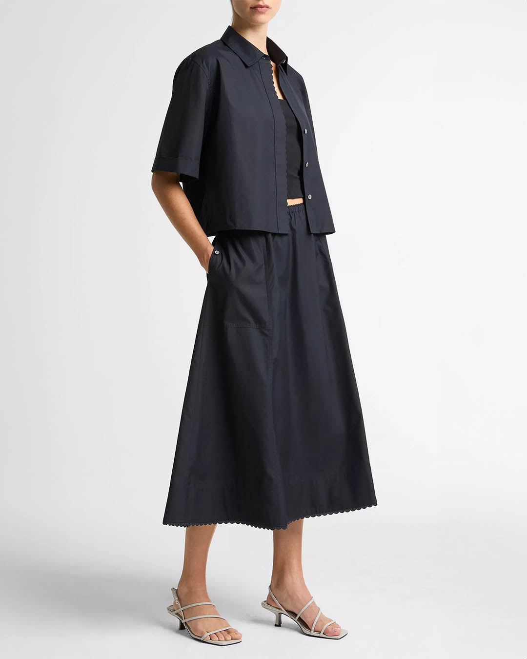 Vince Scallop Maxi Skirt