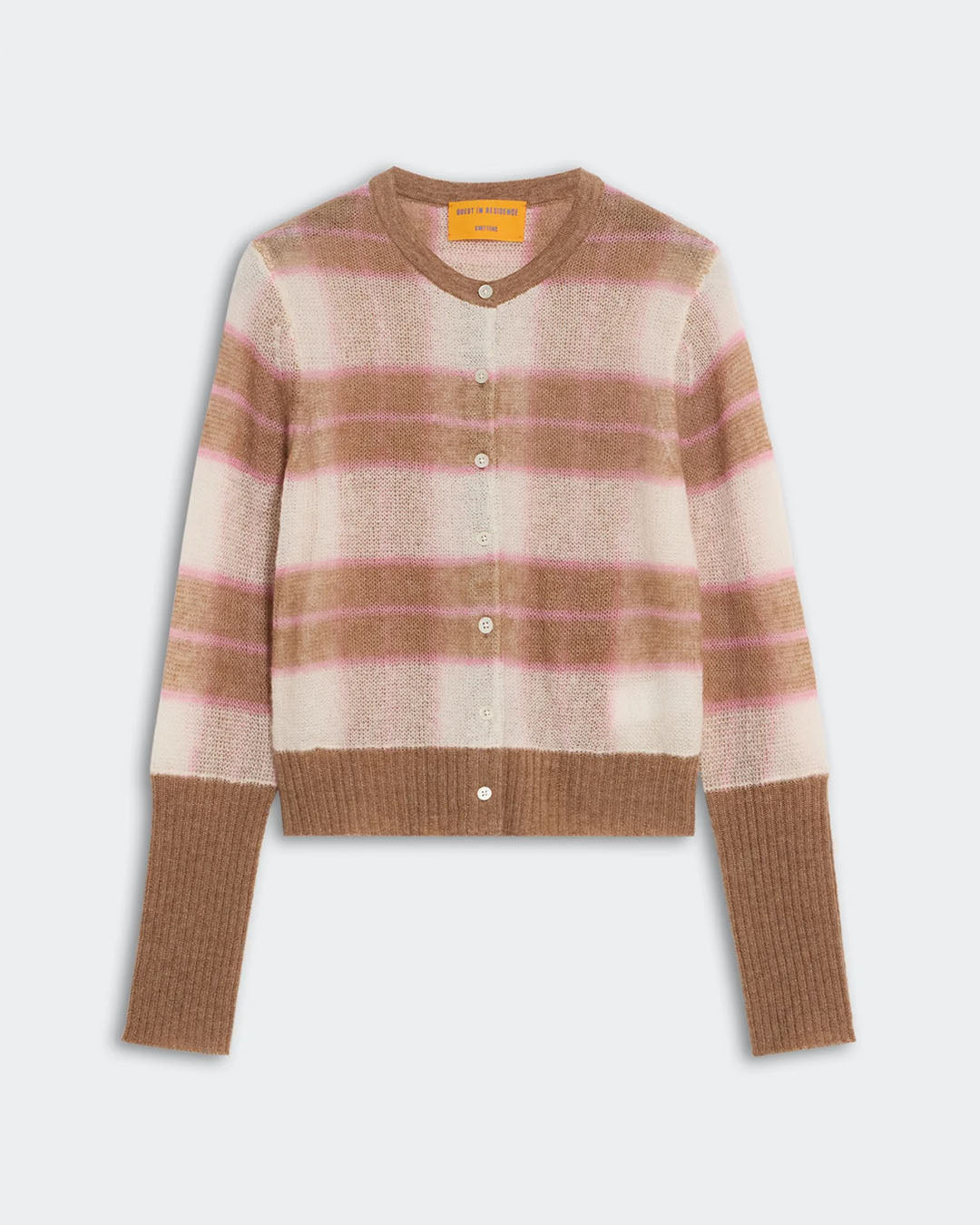 Guest In Residence Shadow Plaid Cardigan