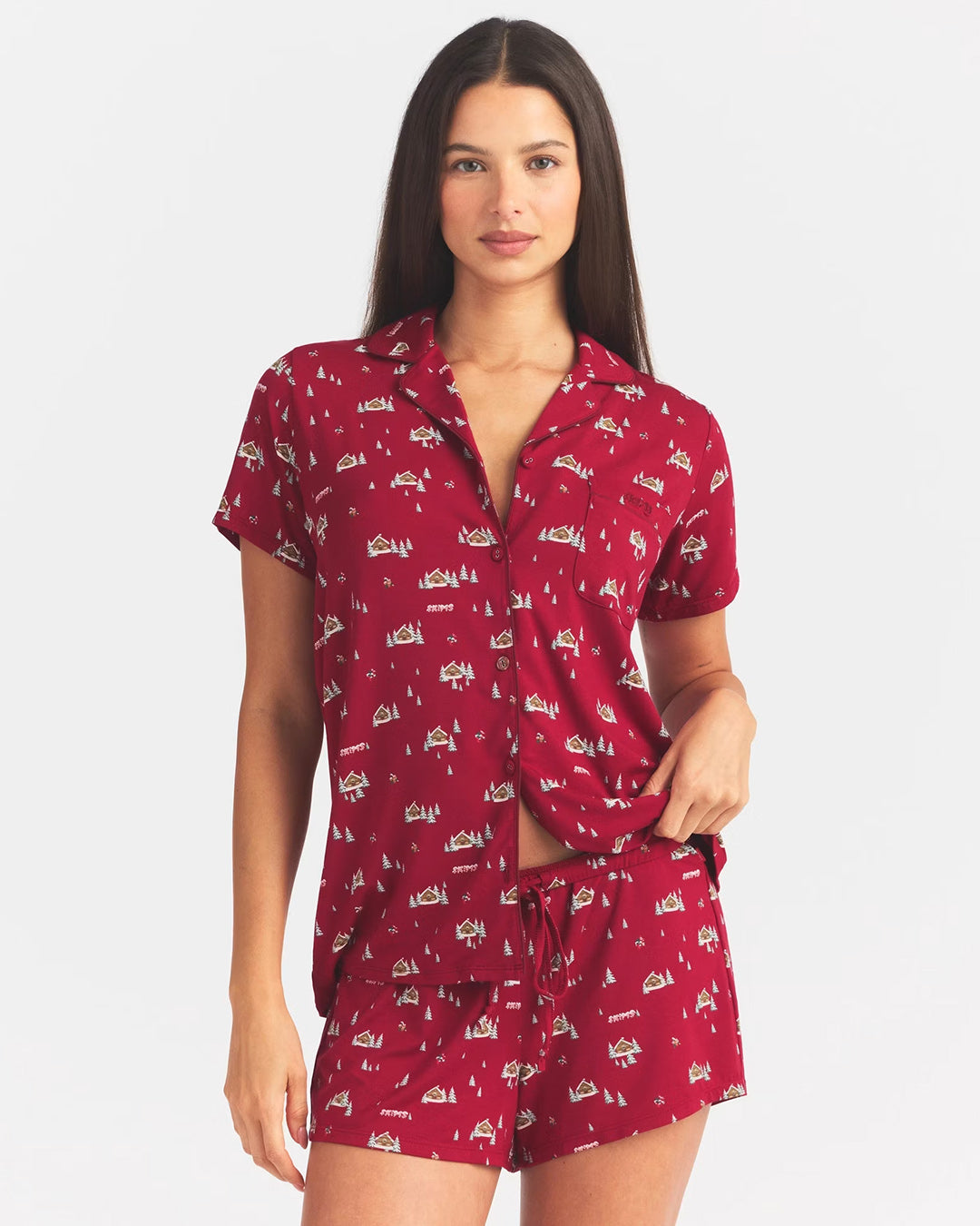 SKIMS Short Sleeve Button Up Set