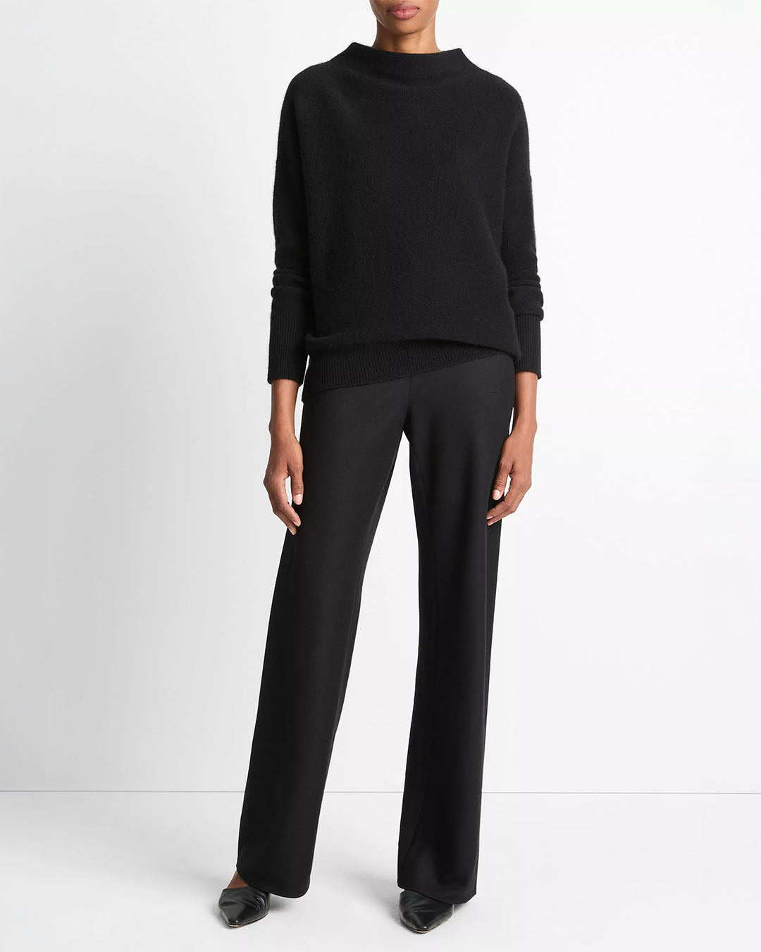 Vince Plush Cashmere Funnel-Neck Sweater