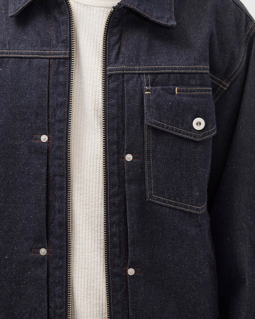 Norse Projects Svendborg broken twill cotton linen denim jacket