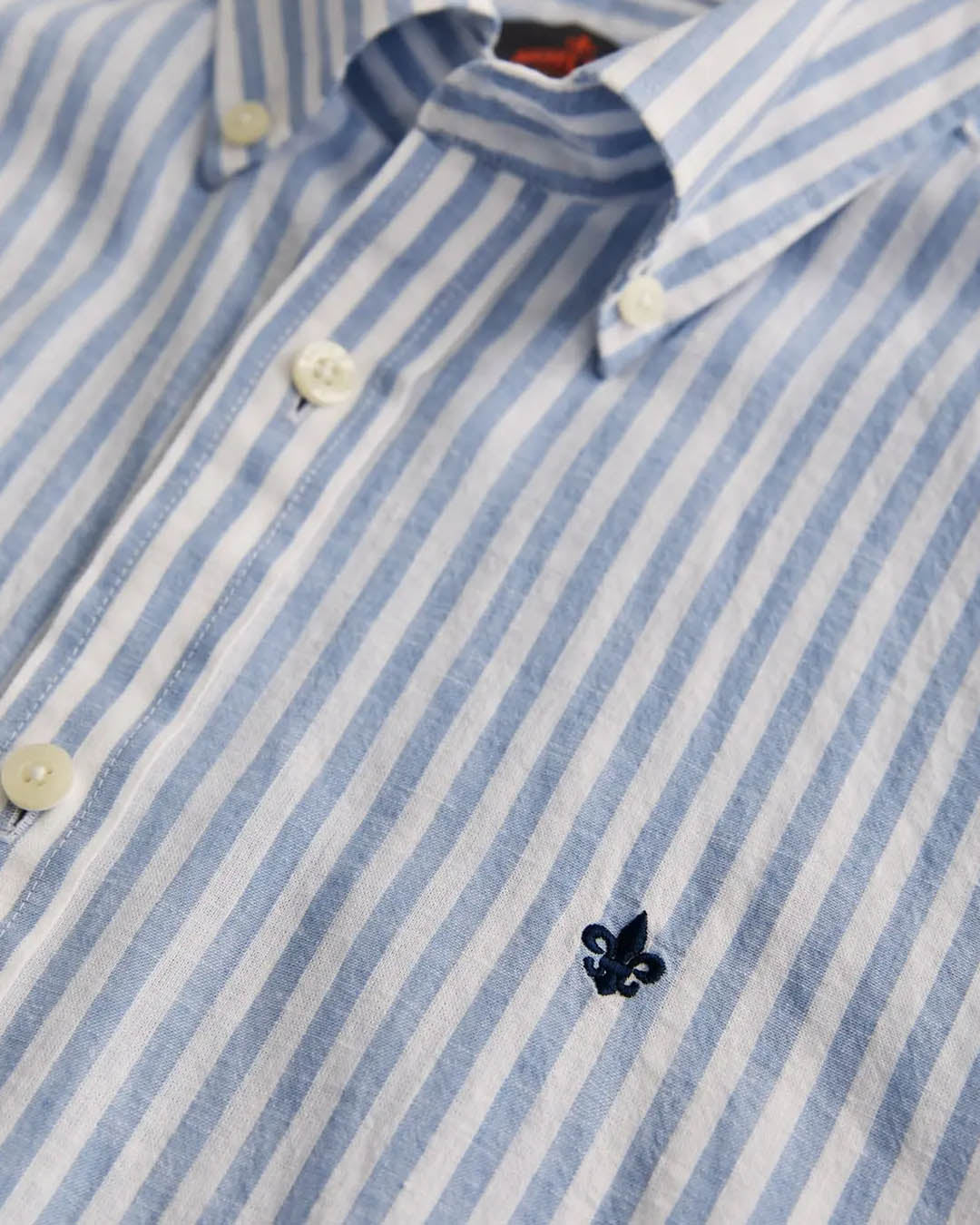 Morris Douglas Linen Stripe Shirt