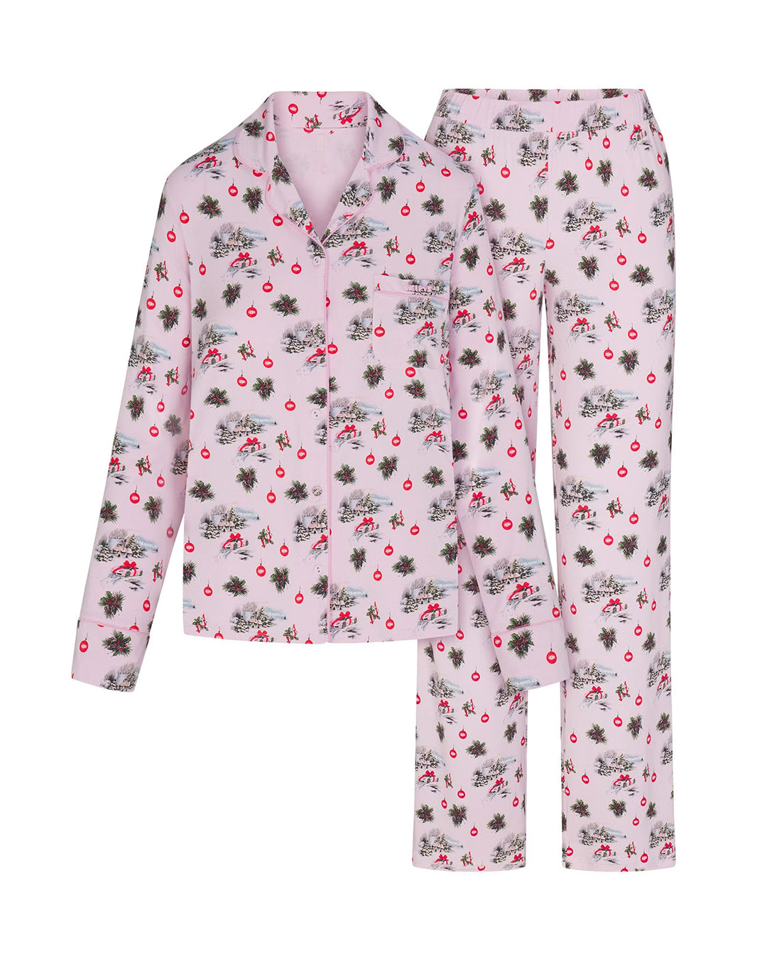 SKIMS Long Sleep Button Up Set