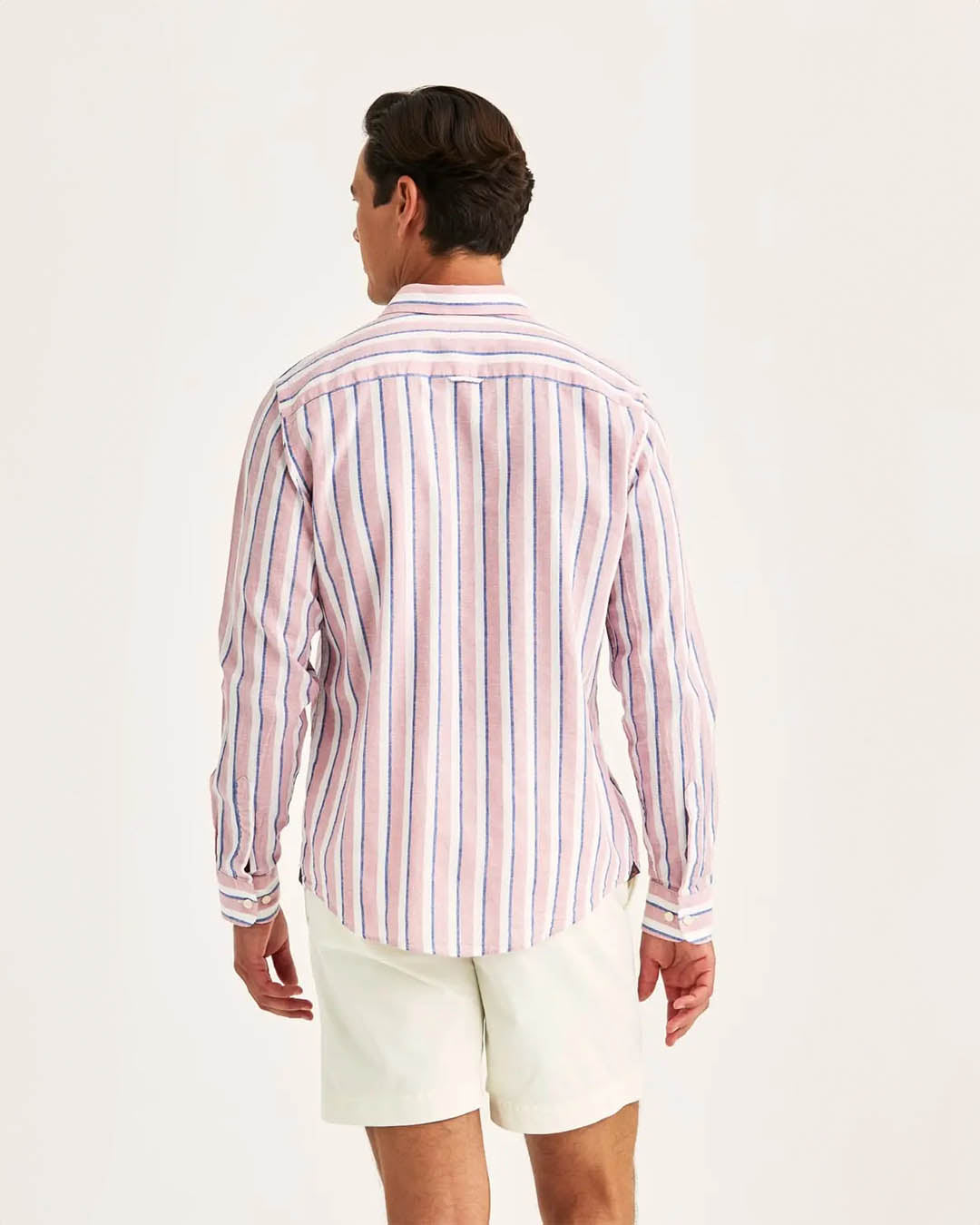 Morris Douglas Linen Mix Stripe Shirt