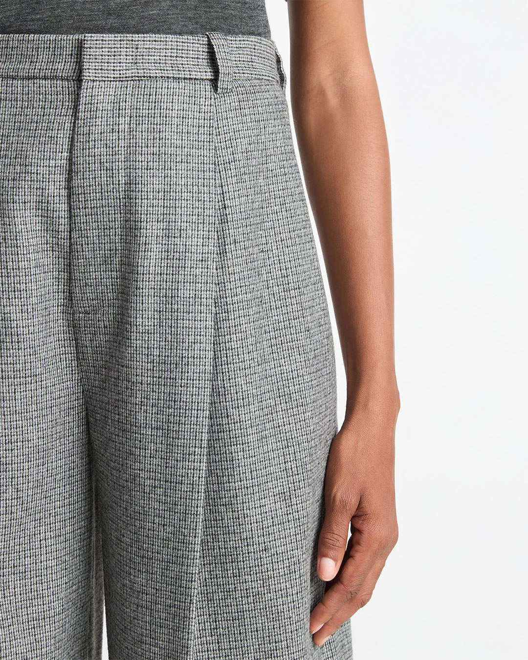 Vince High Waist Roma Check Trouser