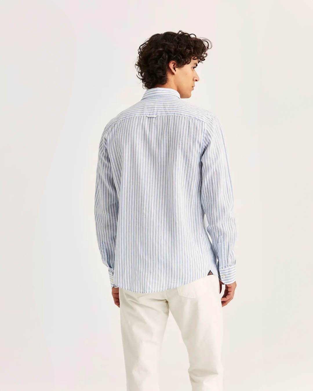 Morris Douglas Linen Stripe Shirt