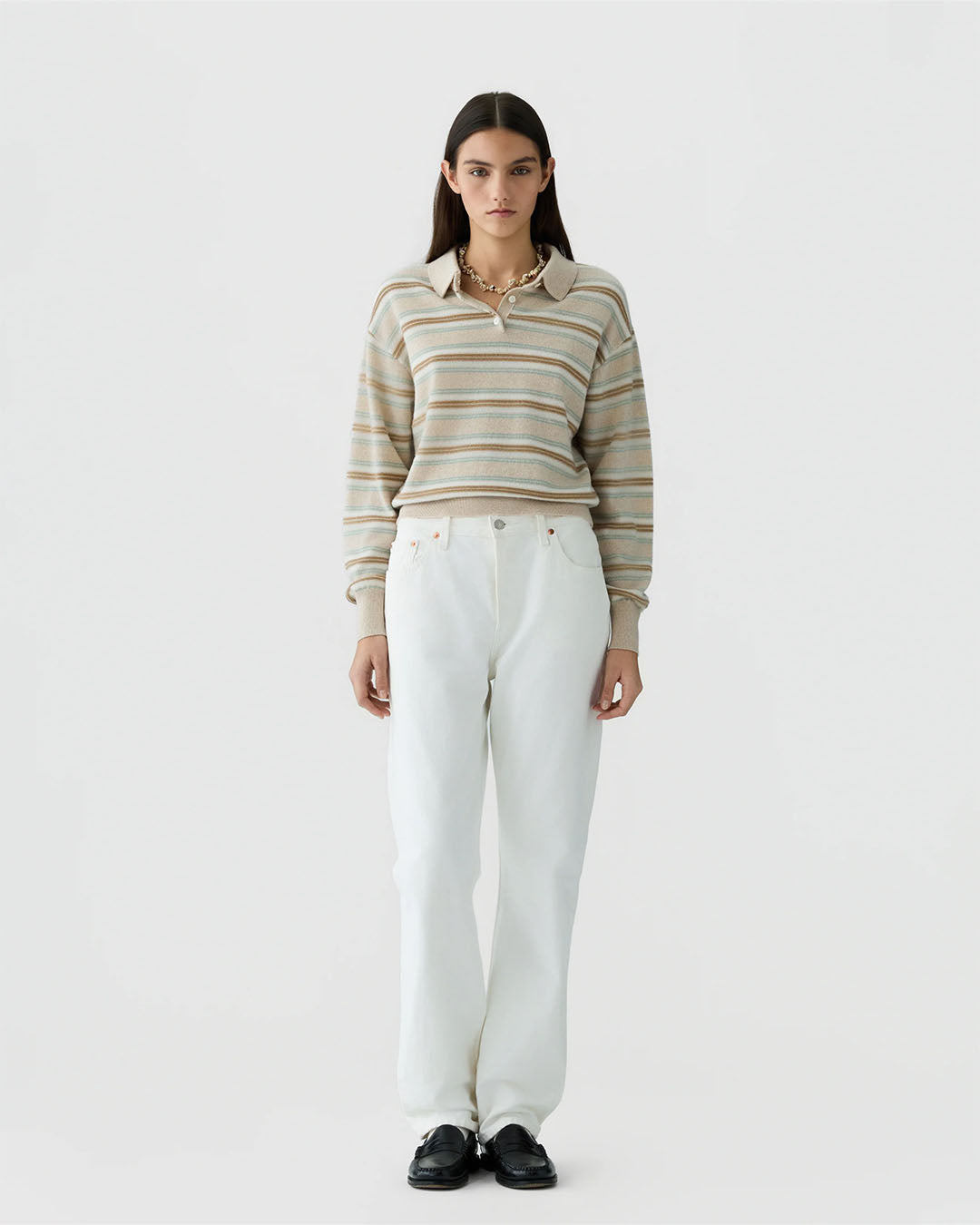 Guest In Residence Collegiate Stripe Polo