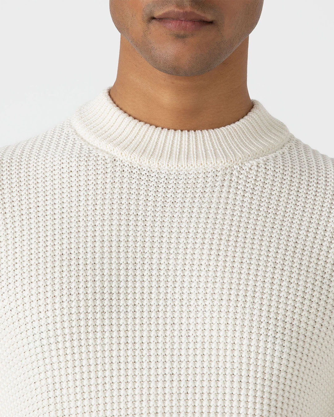 Sunspel Fisherman Mock Neck Jumper