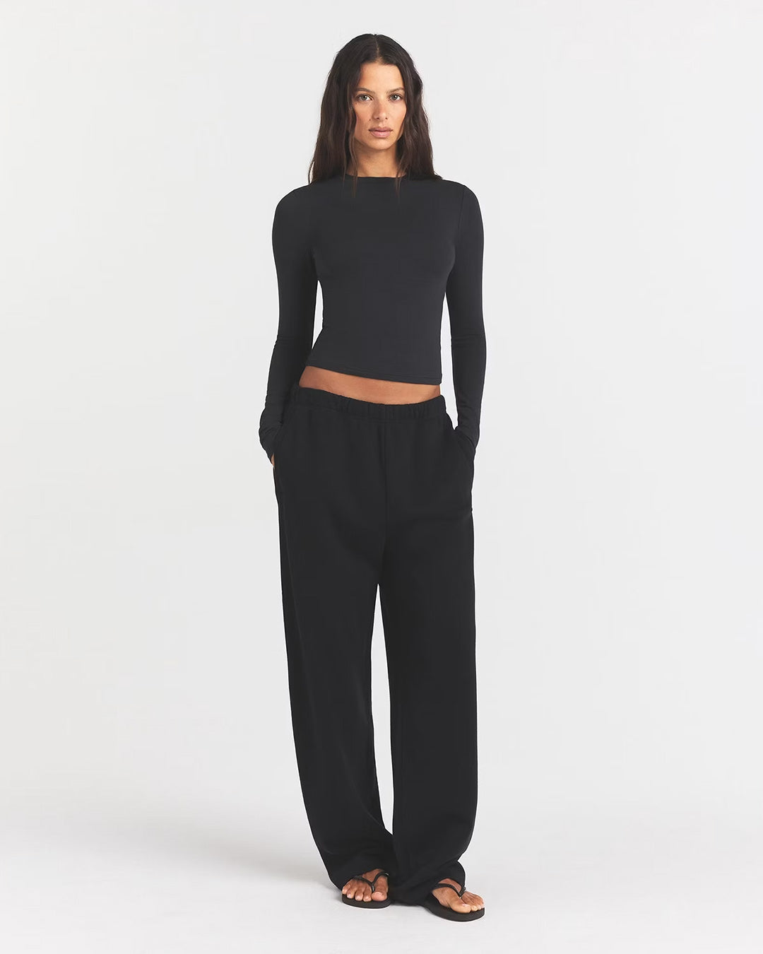 SKIMS Cotton Jersey Long Sleeve T-Shirt