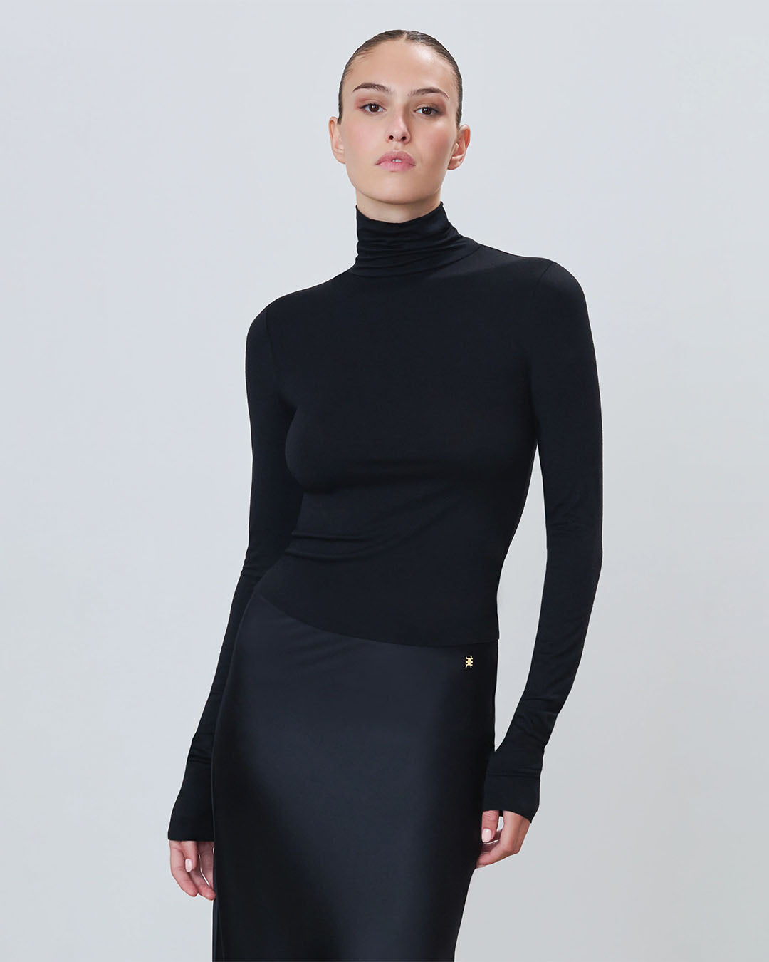 Eterne Fitted Turtleneck Top