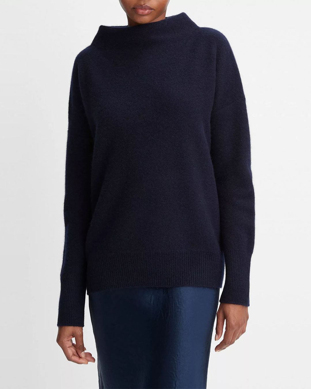Vince Plush Cashmere Funnel-Neck Sweater