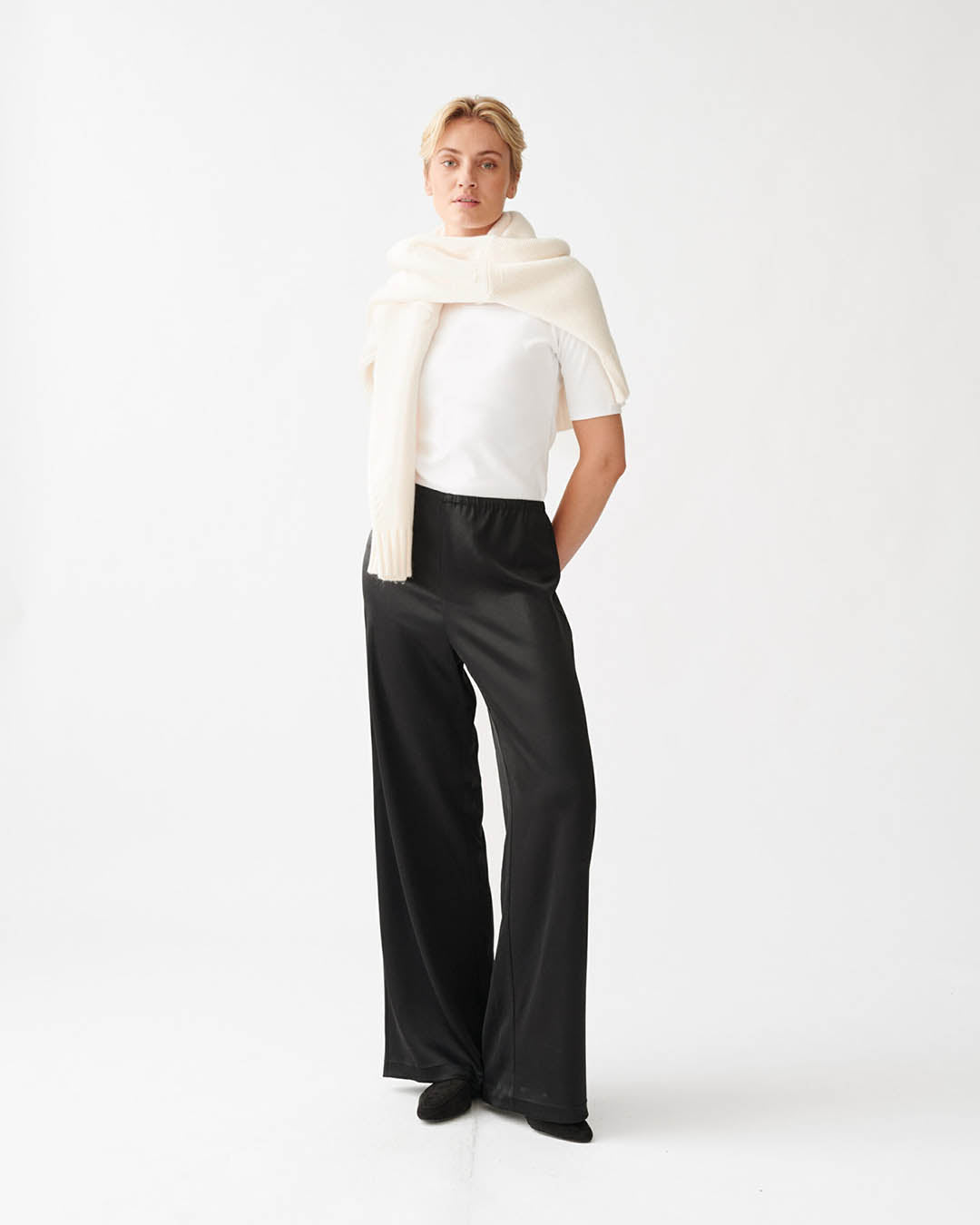 Julie Josephine Pull On Satin Trouser