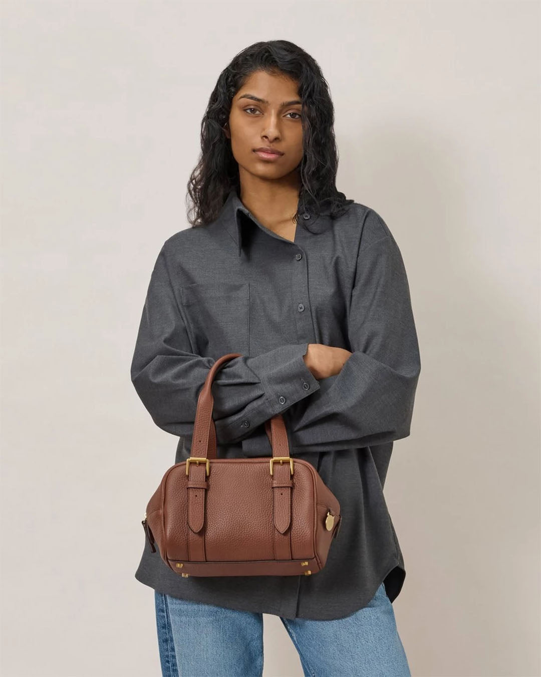 Mulberry Small Boston Heavy Grain