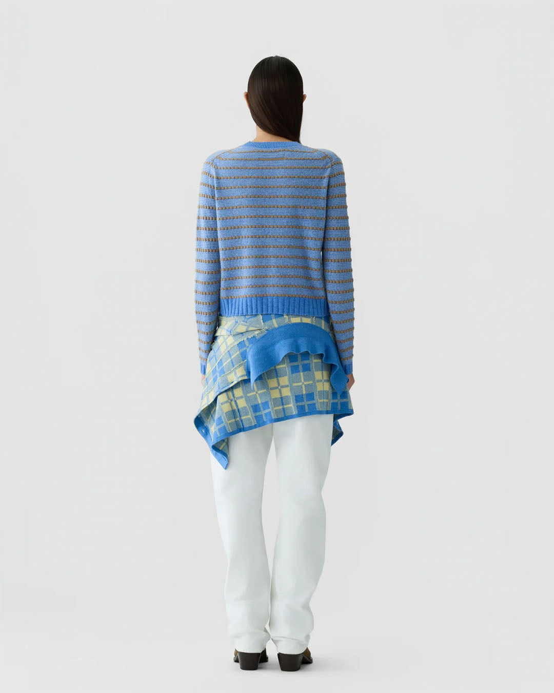 Guest In Residence Pebble Stripe Shrunken Crew