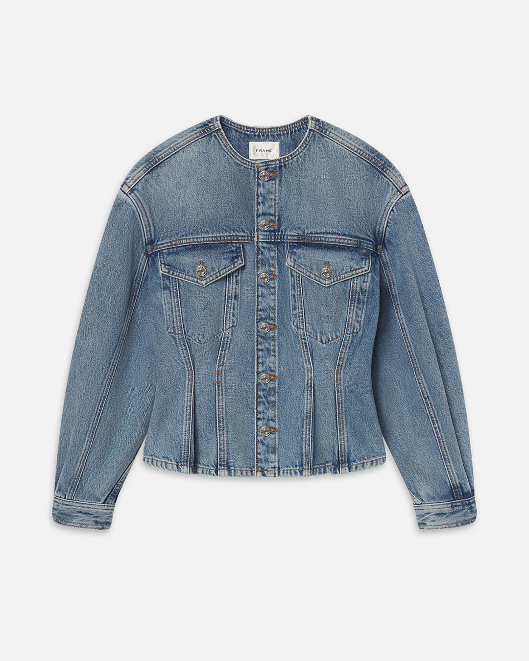 Frame The Nipped Collarless Jacket