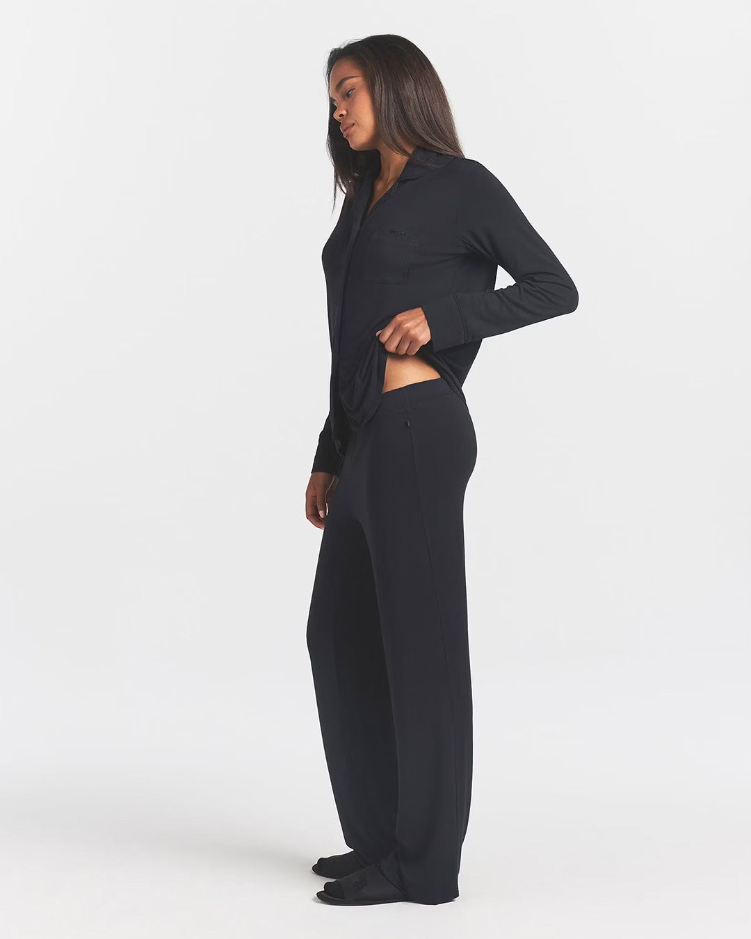 SKIMS Long Sleeve Button Up Set