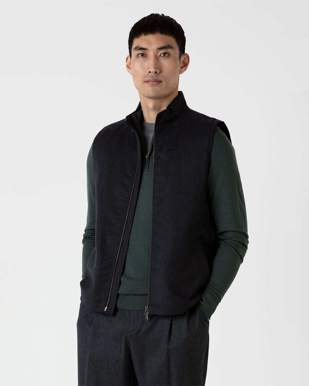 Sunspel Insulated Wool Gilet